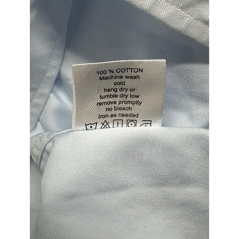 Teddy Stratford Shirt Mens 1 Small Blue Dress Zip Placket Long Sleeve Button‎ Up - Picture 13 of 15